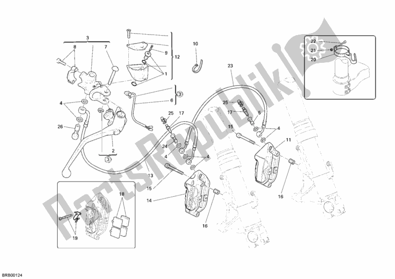 Wszystkie części do Przedni Uk? Ad Hamulcowy Ducati Superbike 999 S 2006